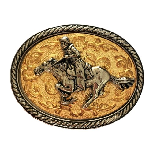 Spona na opasek - kovboj na koni
