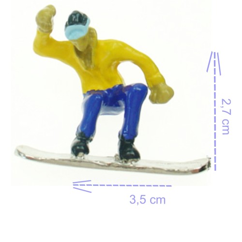 Figurka snowboardista barevný