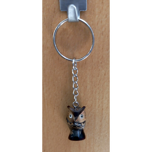 Klíčenka sovička z buvolího rohu č.2