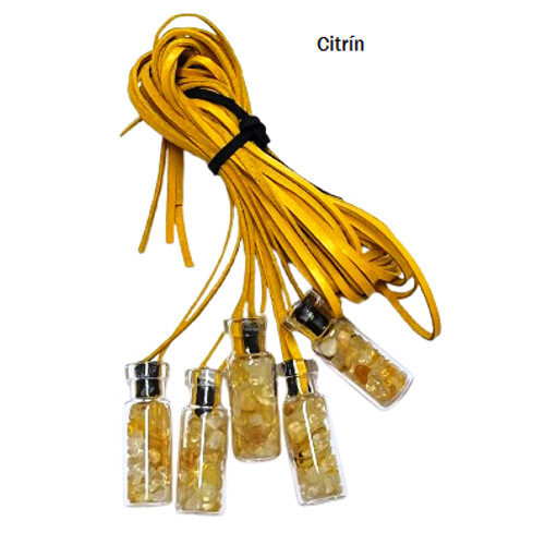 Lahvička na koženém řemínku, výběr