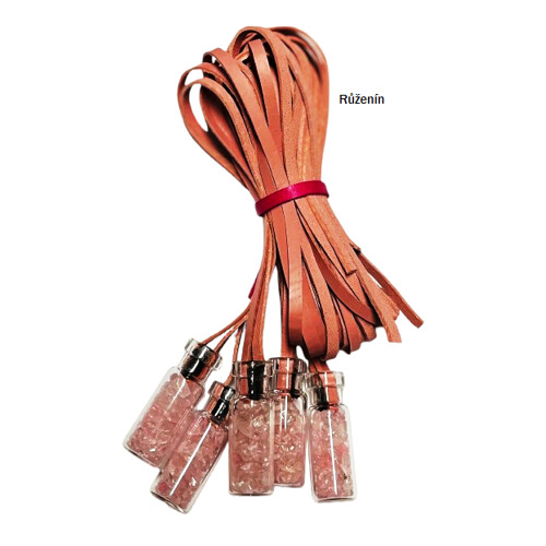 Lahvička na koženém řemínku, výběr