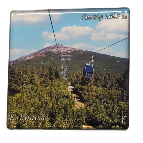 Magnetka akryl (podtácek) Sněžka  8x8cm