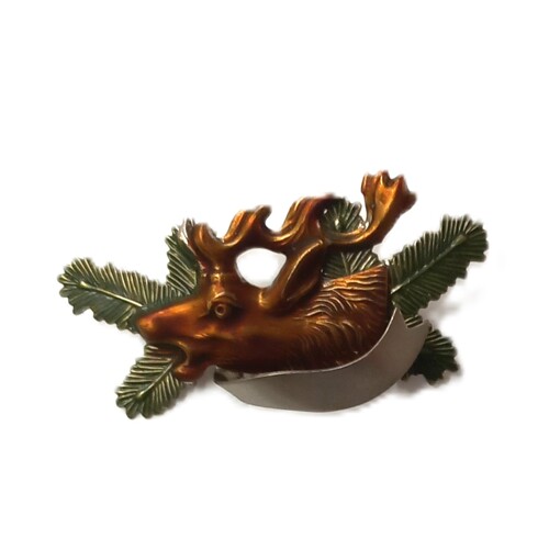 26.  Hlava jelen, stuha - barvené