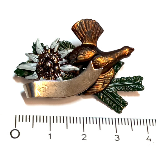 38.  Tetřev, protěž, stuha - barvené