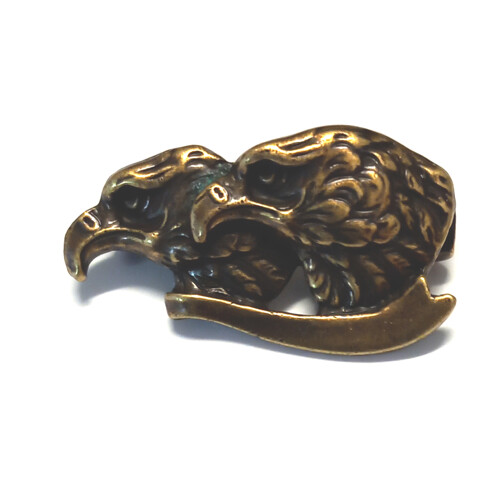 59. Hlavy orla, stuha , mosaz