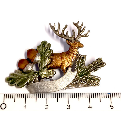 52. Jelen,stuha,žaludy - barvené