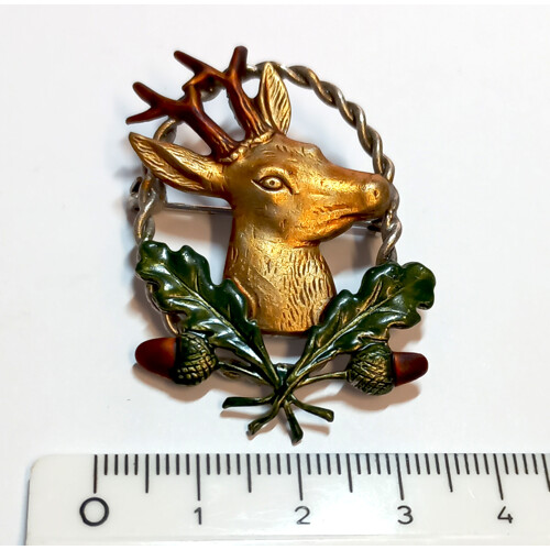 57. Hlava srnec, žaludy - barvené