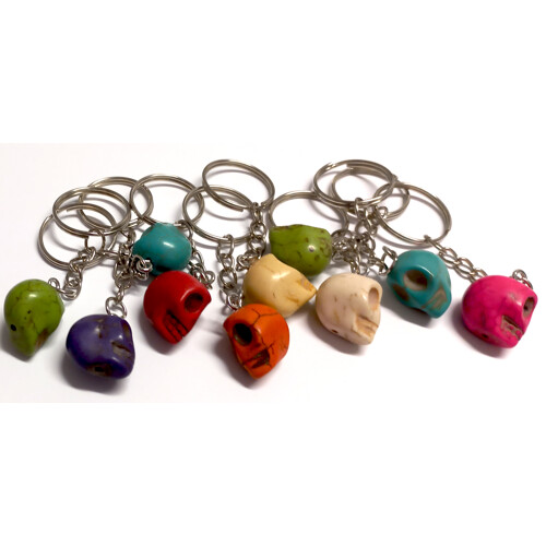 Klíčenka lebka, barvený howlit