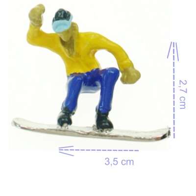 Figurka snowboardista barevný