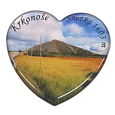 Magnetka srdce akryl 6,5cm