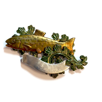 50. Pstruh, rostlina, stuha  - barvené