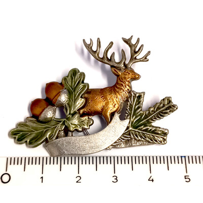 52. Jelen,stuha,žaludy - barvené