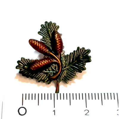 55. Úlomek malý, šišky - barvené