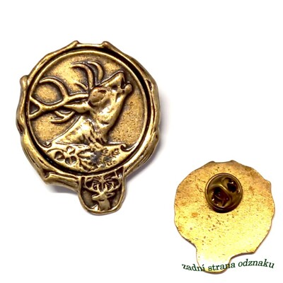 Lovecký odznak  č.2 odlévaný,  jelen