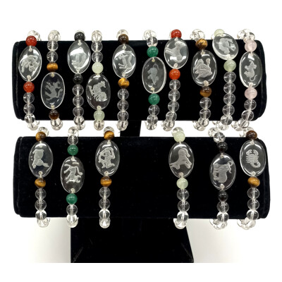 Náramek kuličky křišťál, mix