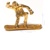 Figurka snowboardista - zlatý